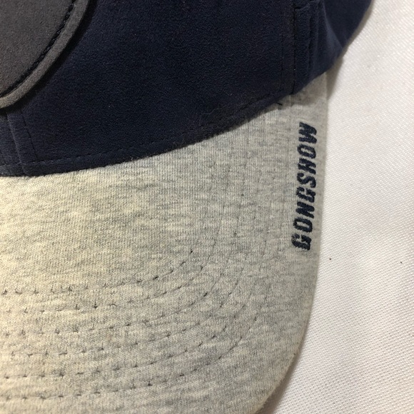 Gong Show Hockey apparel one size cap hat Faux suede blue/grey - Picture 3 of 9